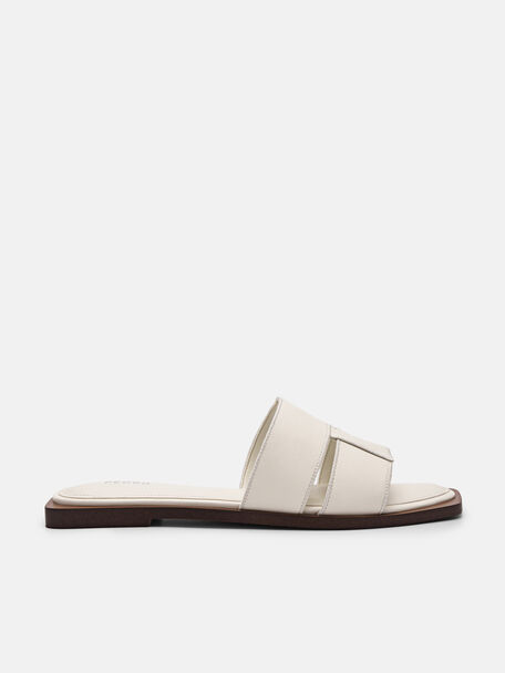 Iza Flat Sandals, Chalk, hi-res