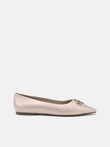 PEDRO Icon Leather Ballerina Pumps, Champagne, hi-res