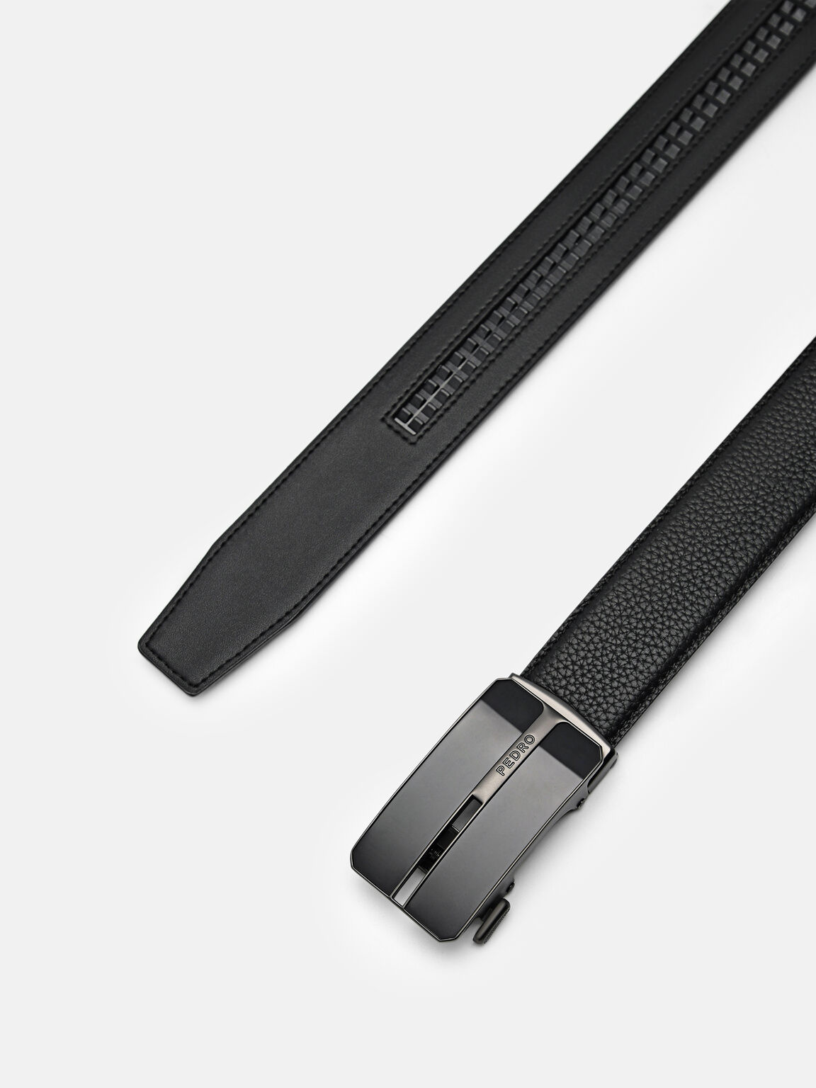 Sabuk Otomatis Kulit Embossed, , hi-res