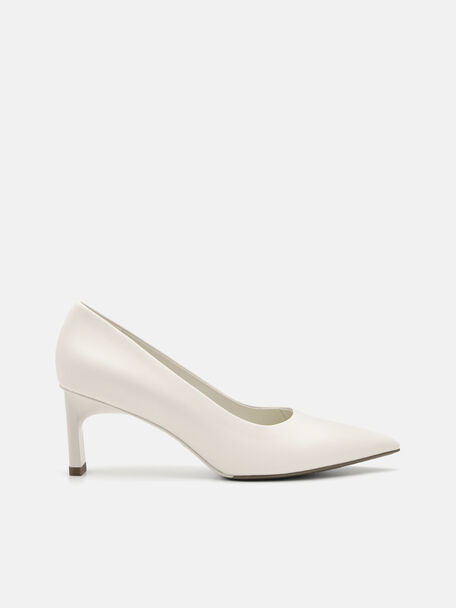 PEDRO Studio Simone Leather Heel Pumps, Chalk, hi-res