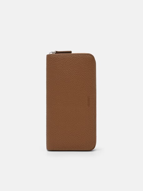 Tumbled Leather Long Wallet, 