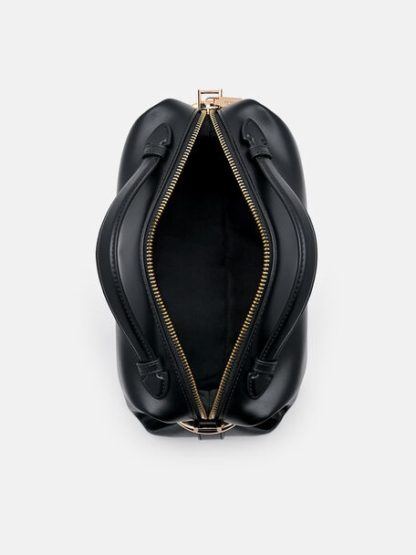 PEDRO Icon Leather Heel Sandals, Black