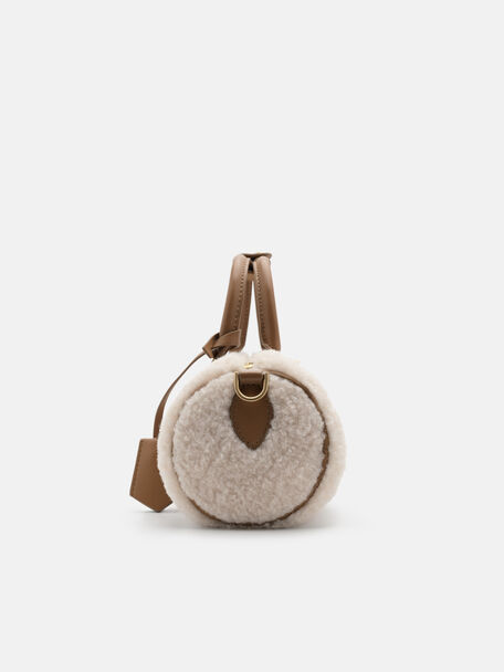 Ilena Faux Fur Bowling Bag, , hi-res