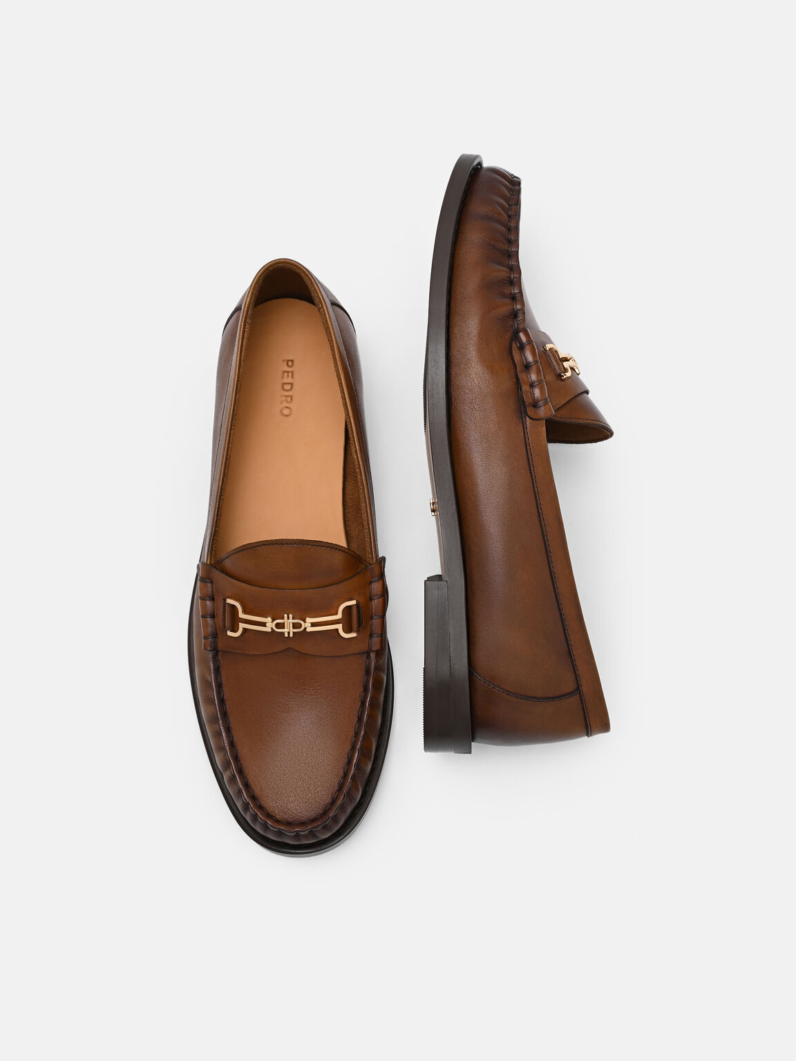 Sepatu Loafer Kulit Horsebit Alistair, , hi-res