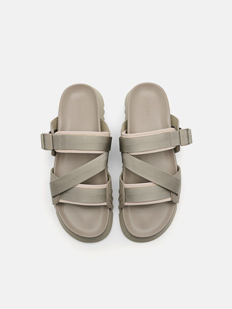 PEDRO Icon Leather Heel Sandals, Black