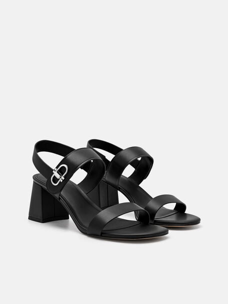 Sienna Leather Heel Sandals, , hi-res