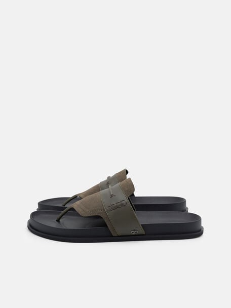 Suede Penny Thong Sandals, , hi-res