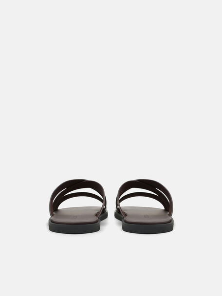 Sandal Slide Wide-Band Kulit, , hi-res