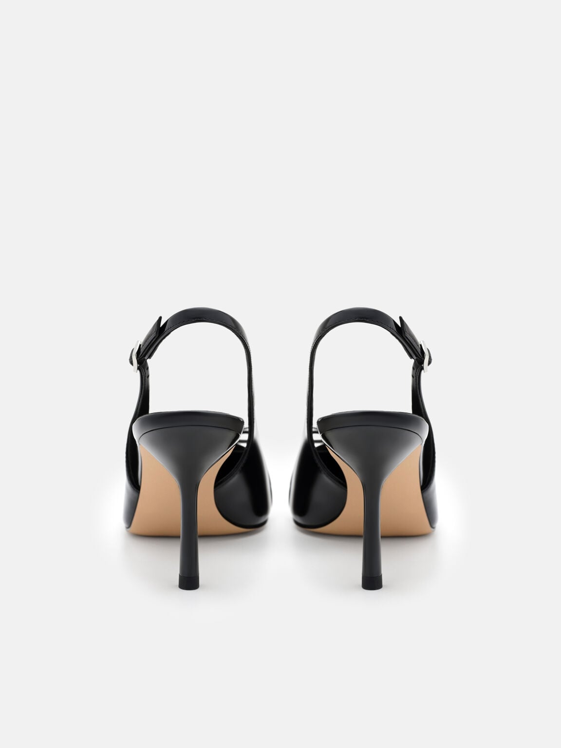 Jeanine Patent Leather Heel Slingback Pumps, , hi-res