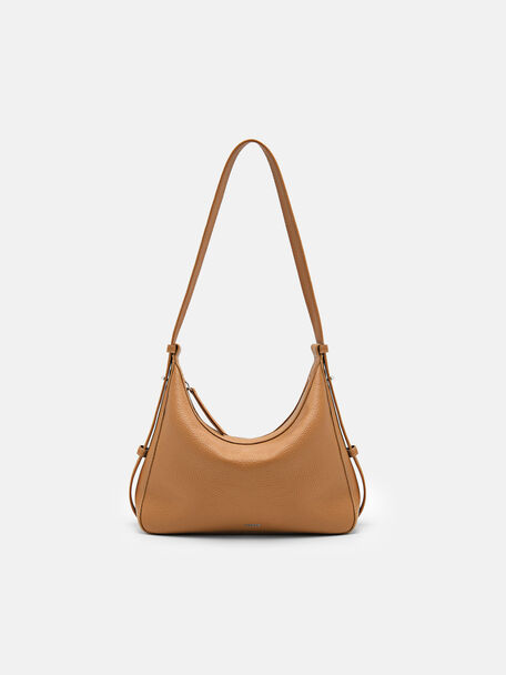 Demi Leather Shoulder Bag, Cognac, hi-res