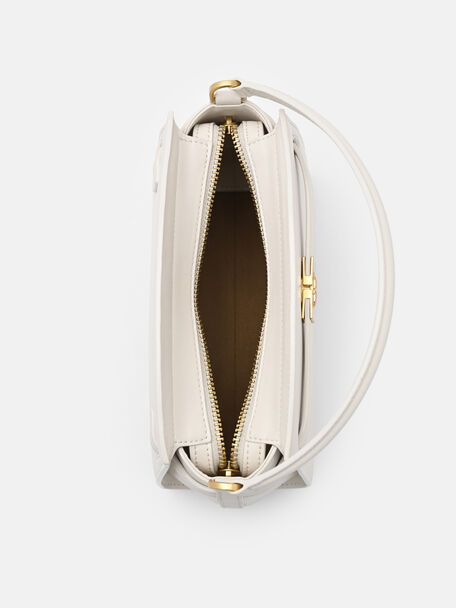 Tas Tangan Kulit dengan Sabuk, 