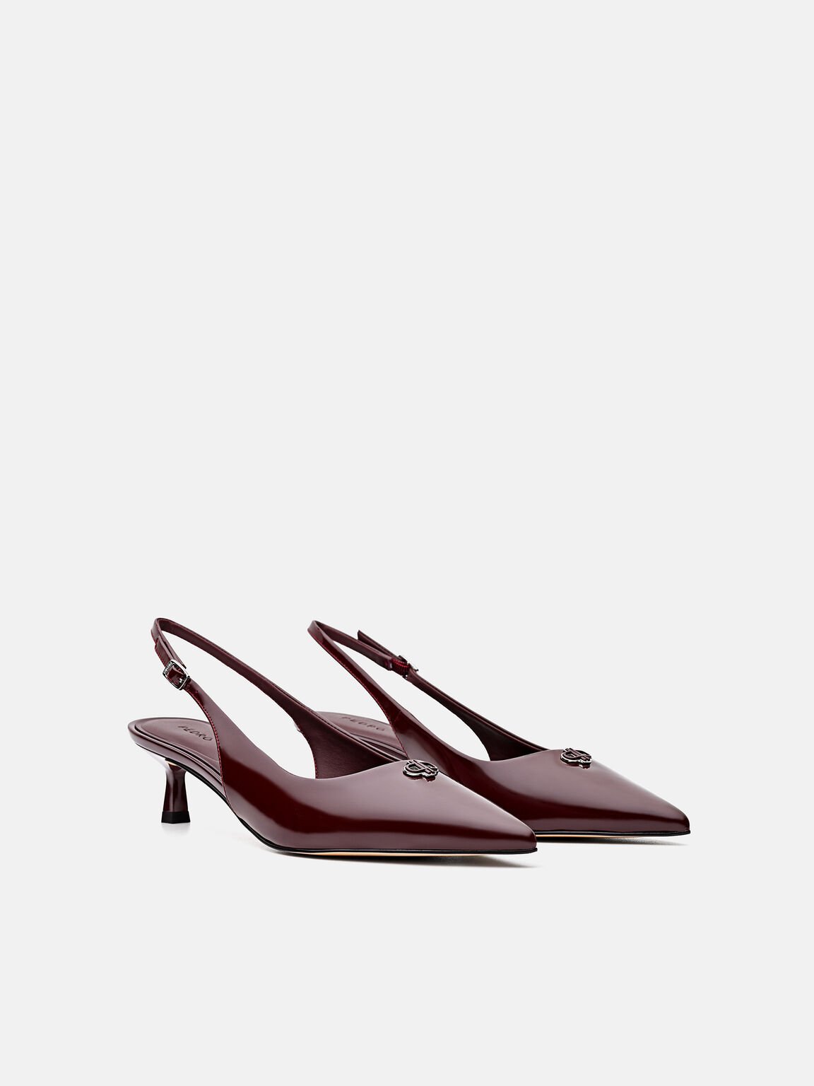 Sepatu Hak Slingback Kulit, , hi-res