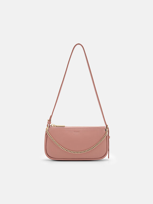 Maddy Leather Pouch, Blush, hi-res