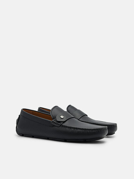 PEDRO Icon Leather Heel Sandals, Black