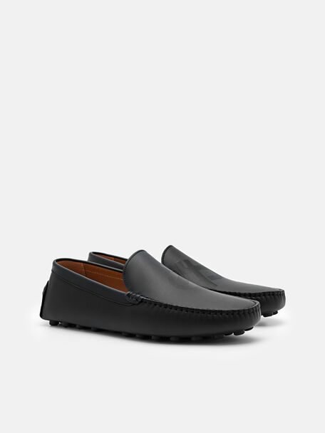 PEDRO Icon Leather Heel Sandals, Black