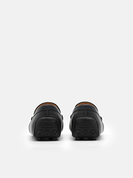 PEDRO Icon Leather Heel Sandals, Black
