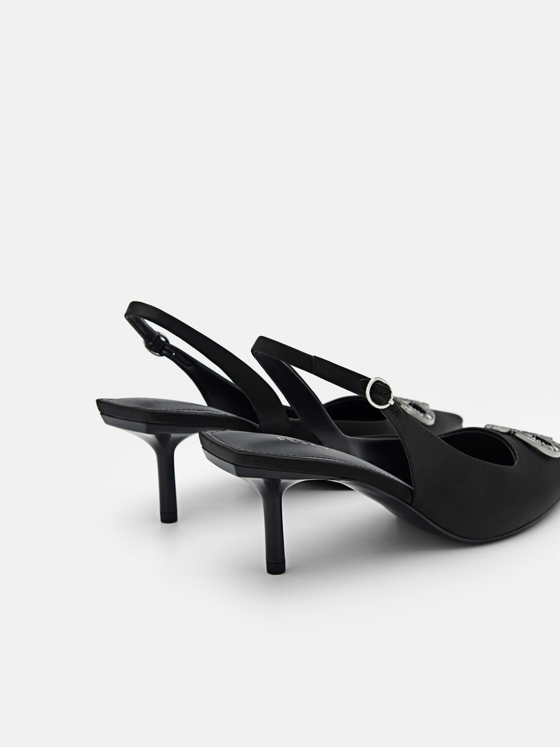 PEDRO Icon Satin Pumps, Black