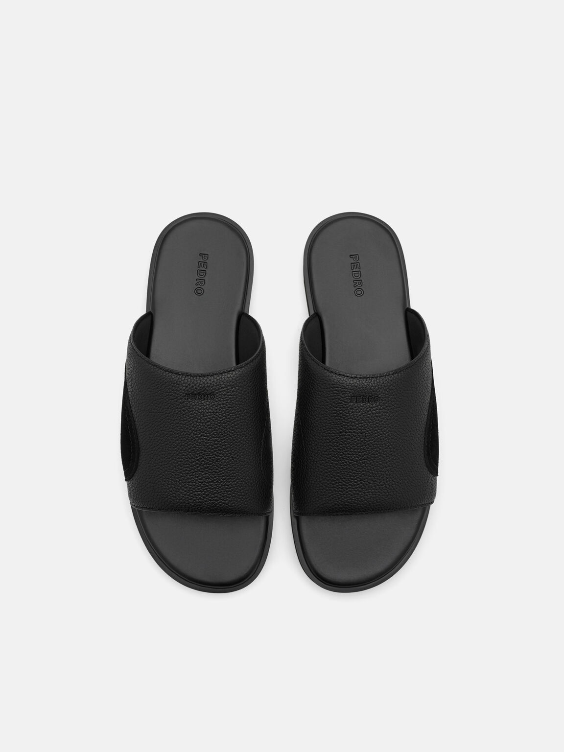 Sandal Slide Wide-Band Kulit, , hi-res
