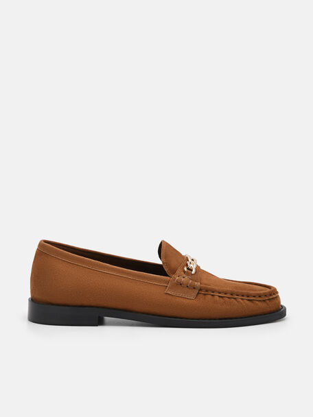 PEDRO Studio Jeanne Suede Loafers, Cognac