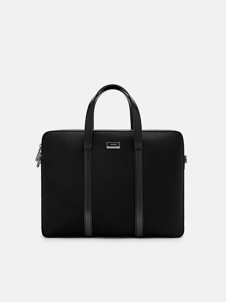 Allen Leather Briefcase, Black