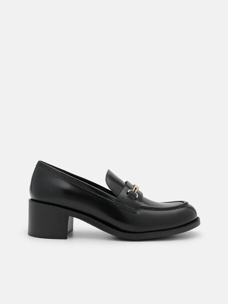 Alistair Leather Heel Loafers, , hi-res