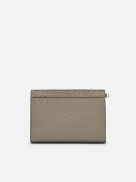 Pouch Kulit dengan Ritsleting, 