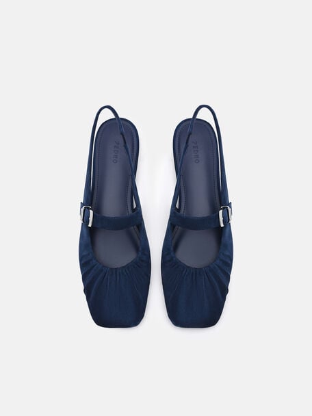 Sepatu Flat Ballerina Suede Gabrielle, , hi-res