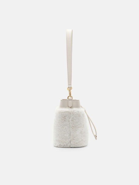 Panelled Bucket Bag, , hi-res