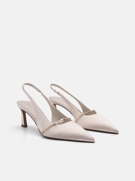 PEDRO Icon Leather Heel Sandals, Black