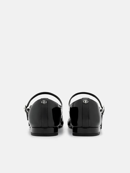 PEDRO Icon Leather Heel Sandals, Black