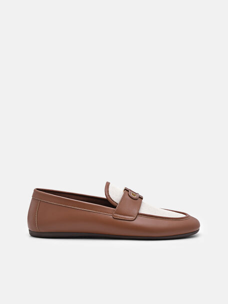 PEDRO Icon Loafers Kulit, Brown