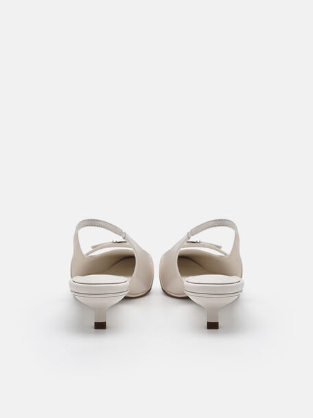 Sepatu Hak Tinggi Slingback Kulit Maggie, , hi-res