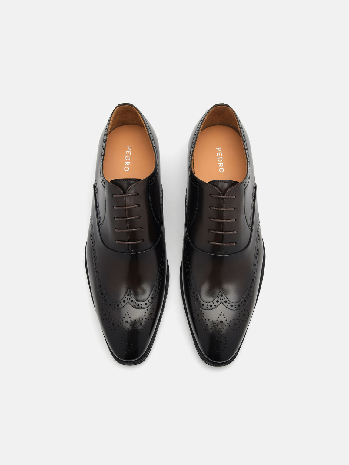Leather Brogue Oxford Shoes, 