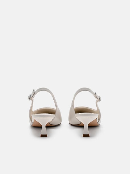 PEDRO Icon Leather Heel Sandals, Black