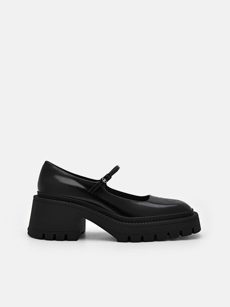PEDRO Icon Leather Platform Loafers, Black, hi-res