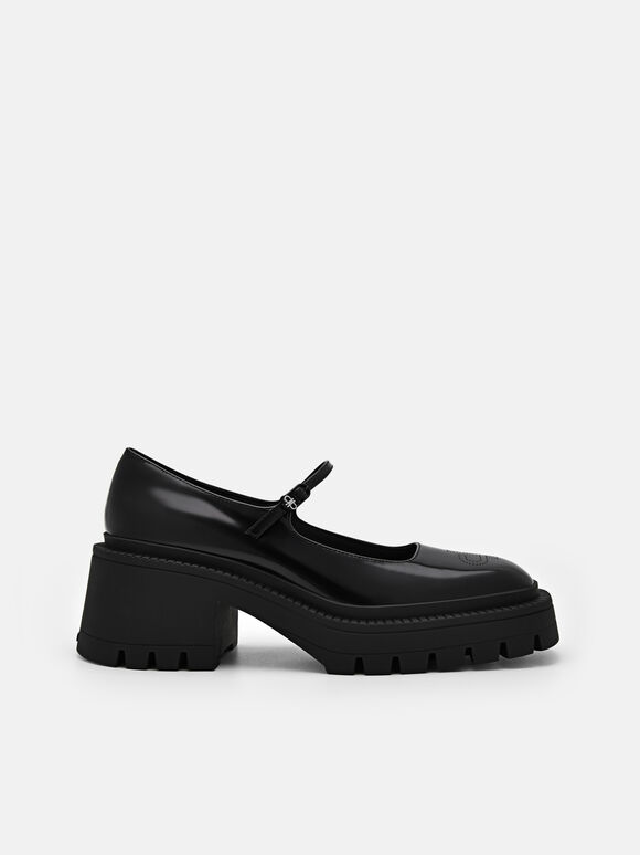 PEDRO Icon Leather Platform Loafers, Black, hi-res
