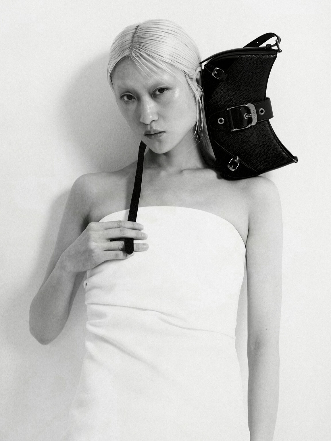 Helix Leather Shoulder Bag, 