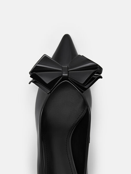 PEDRO Icon Leather Heel Sandals, Black
