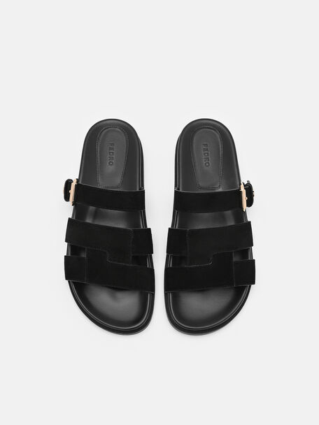 Iza Suede Sandals, , hi-res