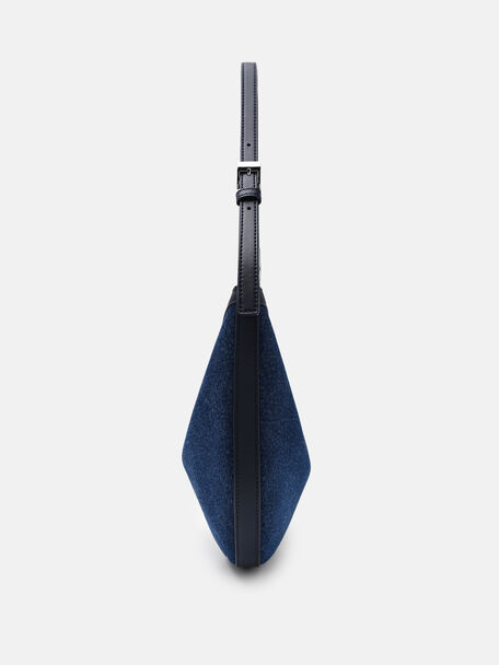 Jatte Denim Crescent Shoulder Bag, , hi-res