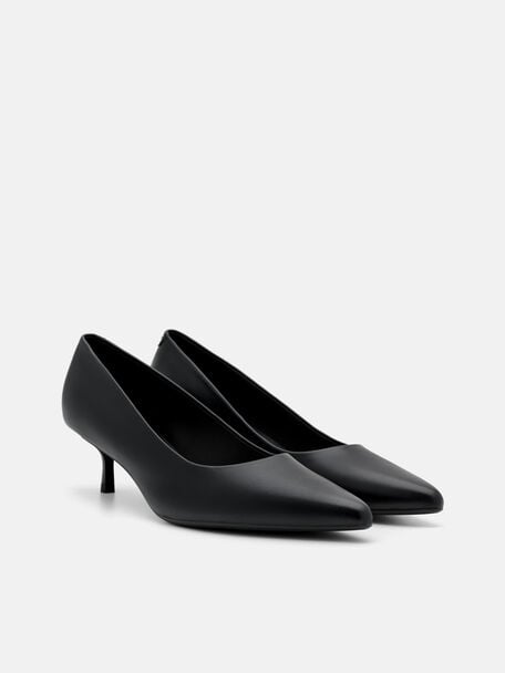 Quinn Leather Heel Pumps, , hi-res
