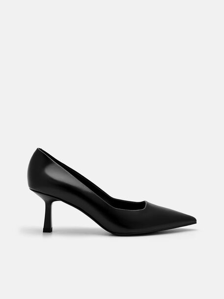PEDRO Studio Kathy Leather Heel Pumps, Black, hi-res