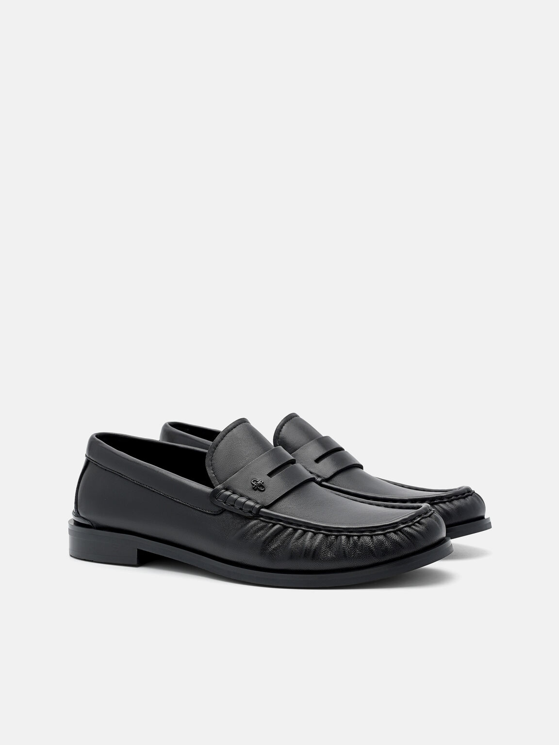 Leather Penny Loafers, , hi-res