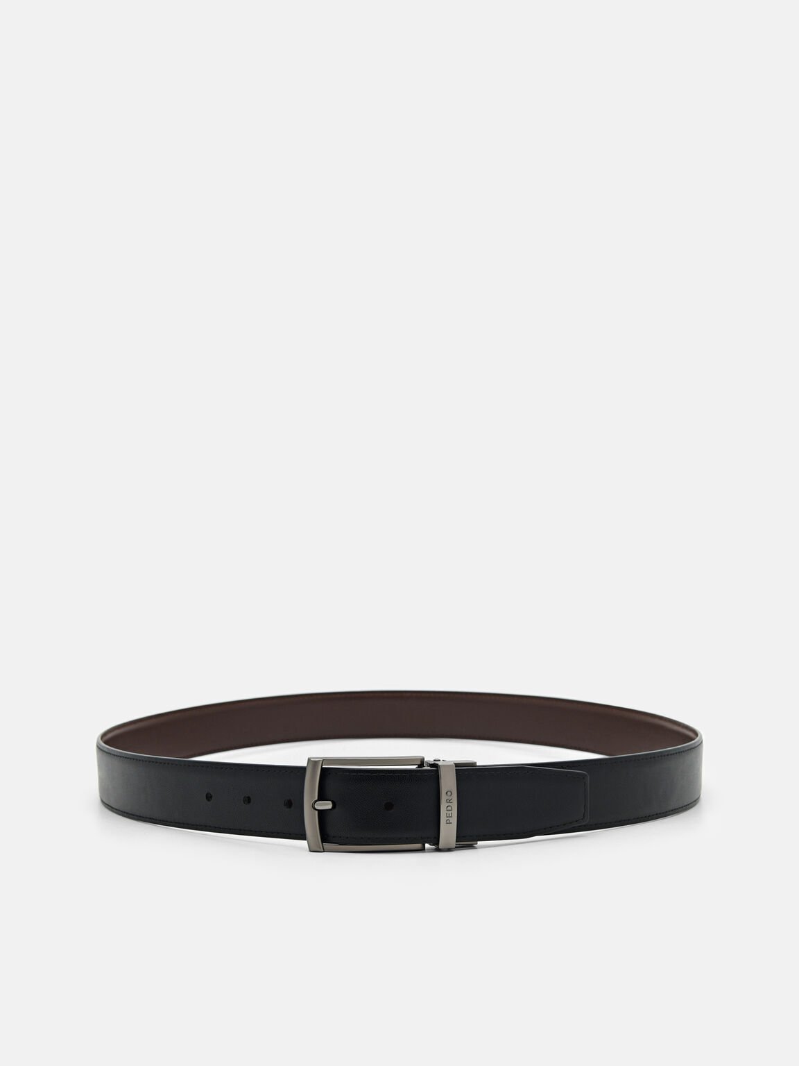 Leather Reversible Pin Belt, 