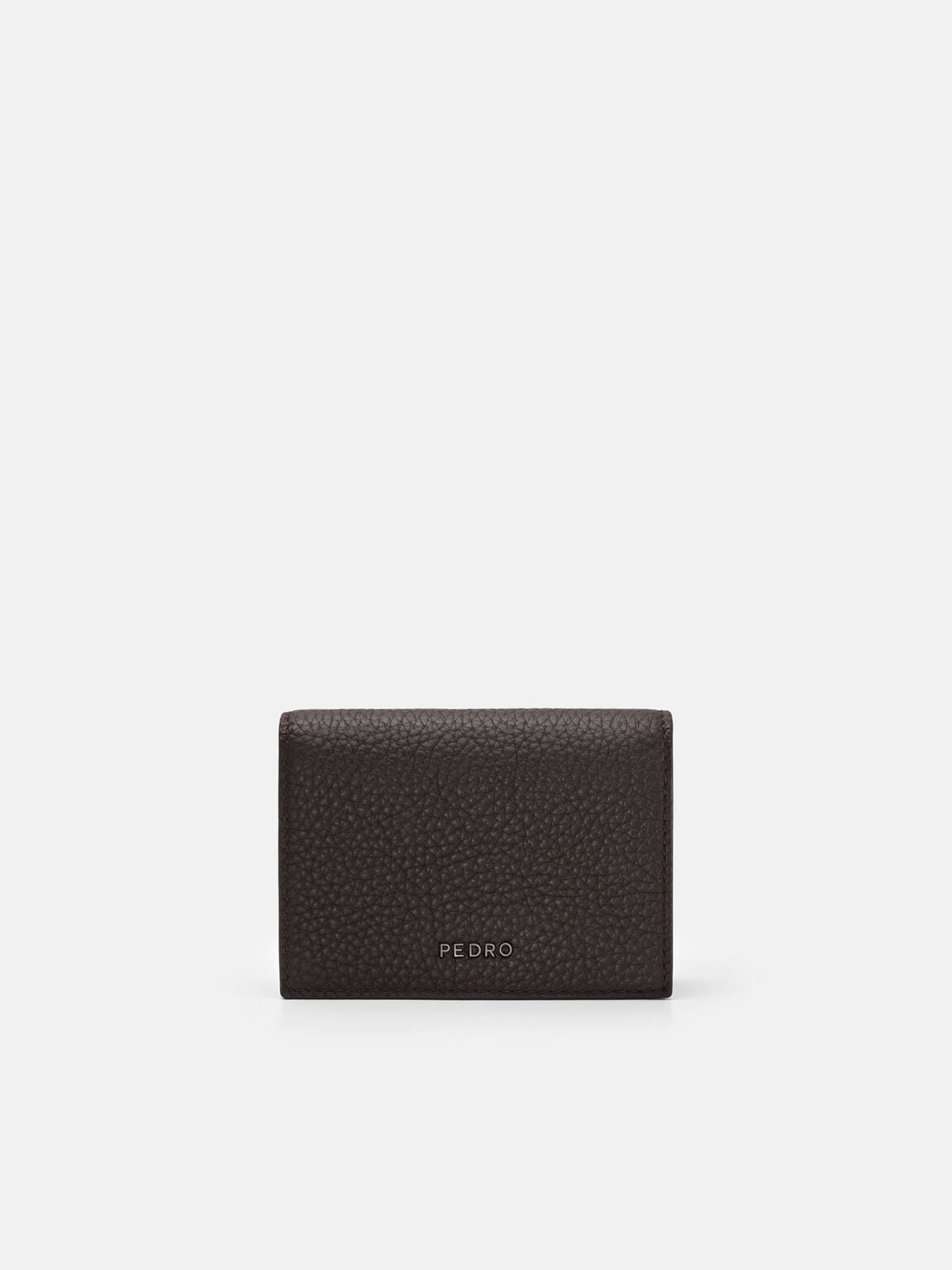 Tumbled Leather Bi-Fold Card Holder, 