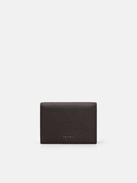 Tumbled Leather Bi-Fold Card Holder, 