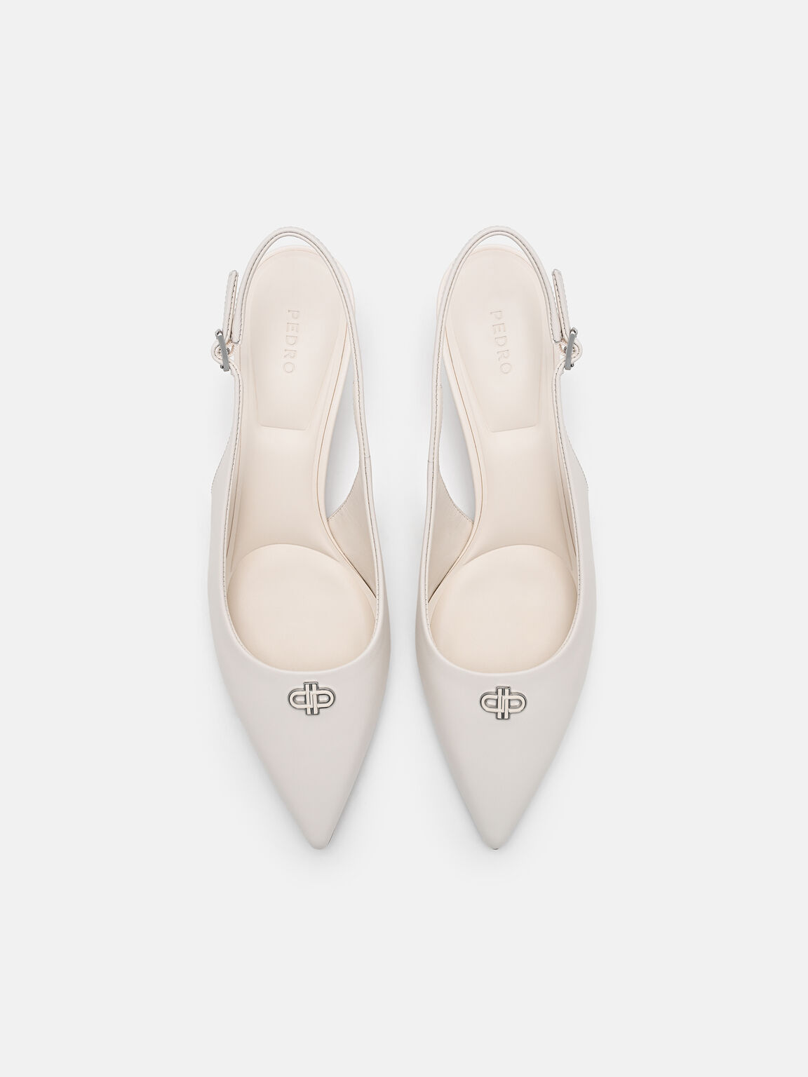 Leather Slingback Heel Pumps, , hi-res