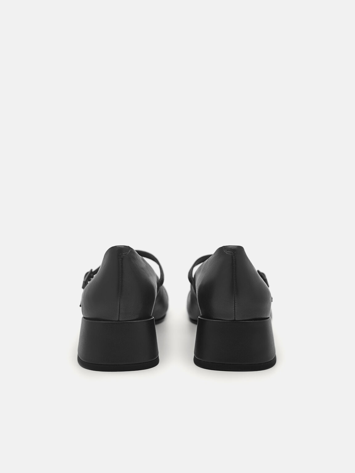 Pumps Mary Jane Kulit Bianca, 