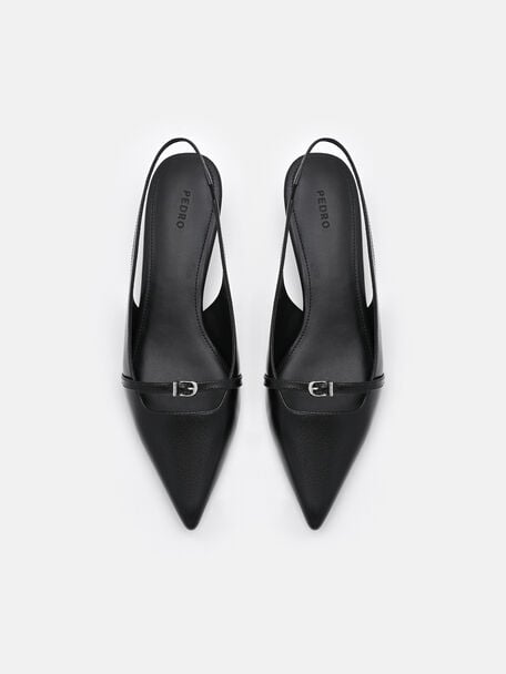 Sepatu Hak Tinggi Slingback Kulit Maggie, , hi-res