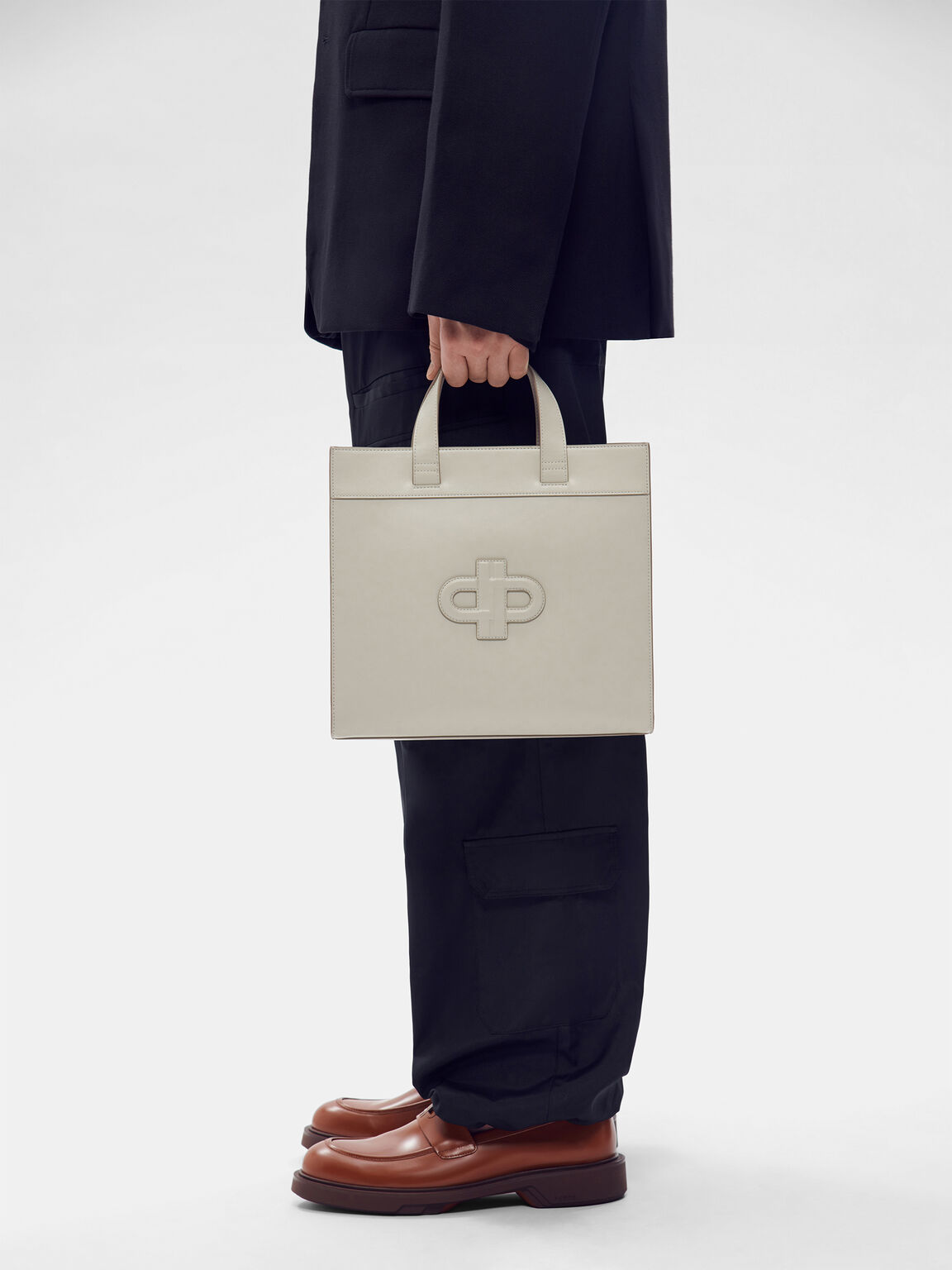 Tas Jinjing kulit PEDRO Icon, Taupe